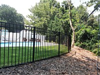 <b>3 Rail Flat Top Ascot Style Black Aluminum Pool Code Fence</b>